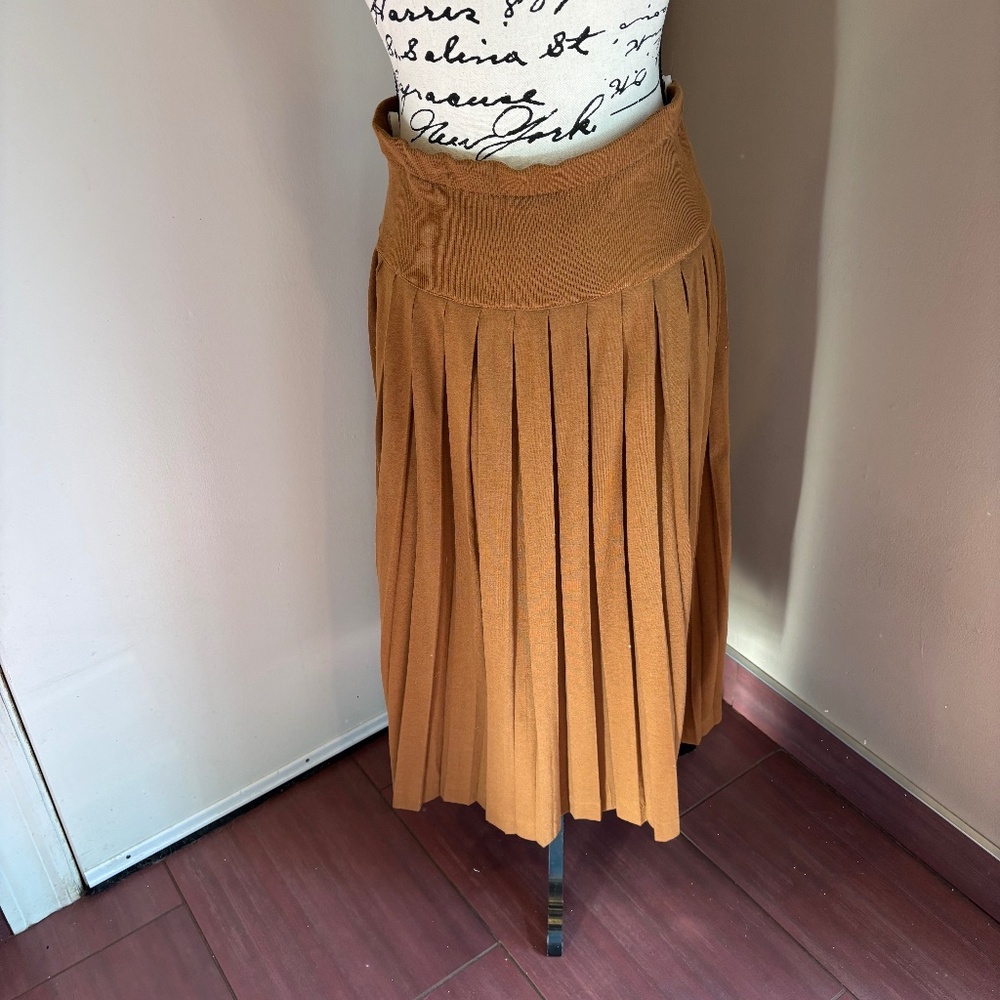 Vintage IVY pleated knit skirt